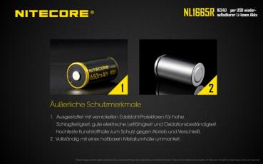 NITECORE - LI-ION AKKU - TYP 16340 - 650 MAH - NL1665R